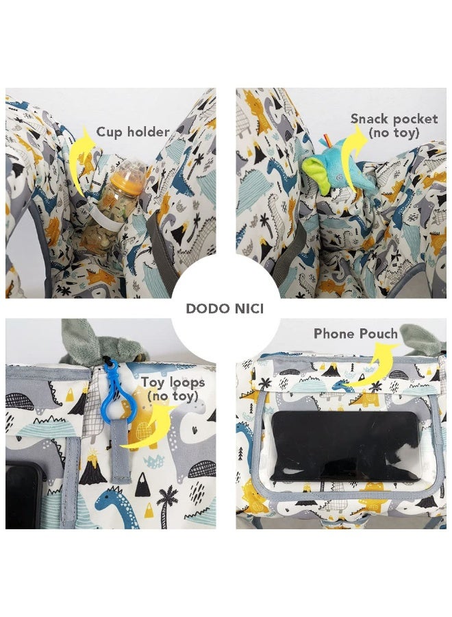DODO NICI Shopping Cart Cover for Baby/Toddler, Cozy High Chair Cover, with Removable seat positioner, Dinosaur - Image 4