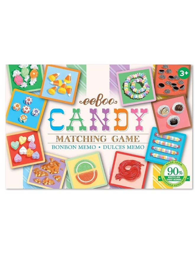 eeboo eeBoo: Candy Memory and Matching Little Game, Sharpens Recognition, Concentration and Memory Skills, for Ages 3 and Up, Provides Interaction Between Child and Parent  - Image 1