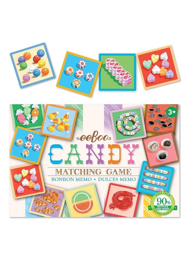 eeboo eeBoo: Candy Memory and Matching Little Game, Sharpens Recognition, Concentration and Memory Skills, for Ages 3 and Up, Provides Interaction Between Child and Parent  - Image 2