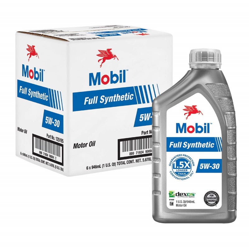 Mobil Full Synthetic Motor Oil 5W30 1 Quart 6pack - Image 2