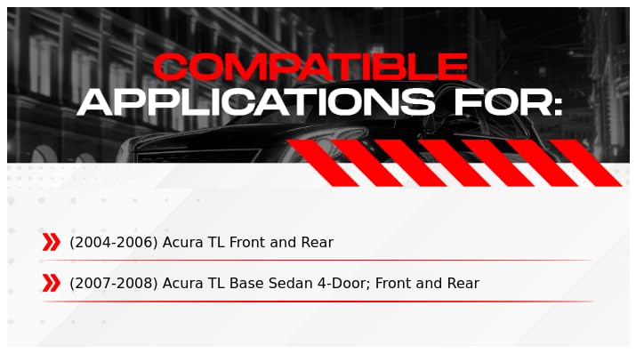 R1 Concepts Front and Rear Brakes and Rotors| Hardware Included| Front and Rear Ceramic Brake Pads and Rotors Kit| Fits 2004-2008 Acura TL - Image 2