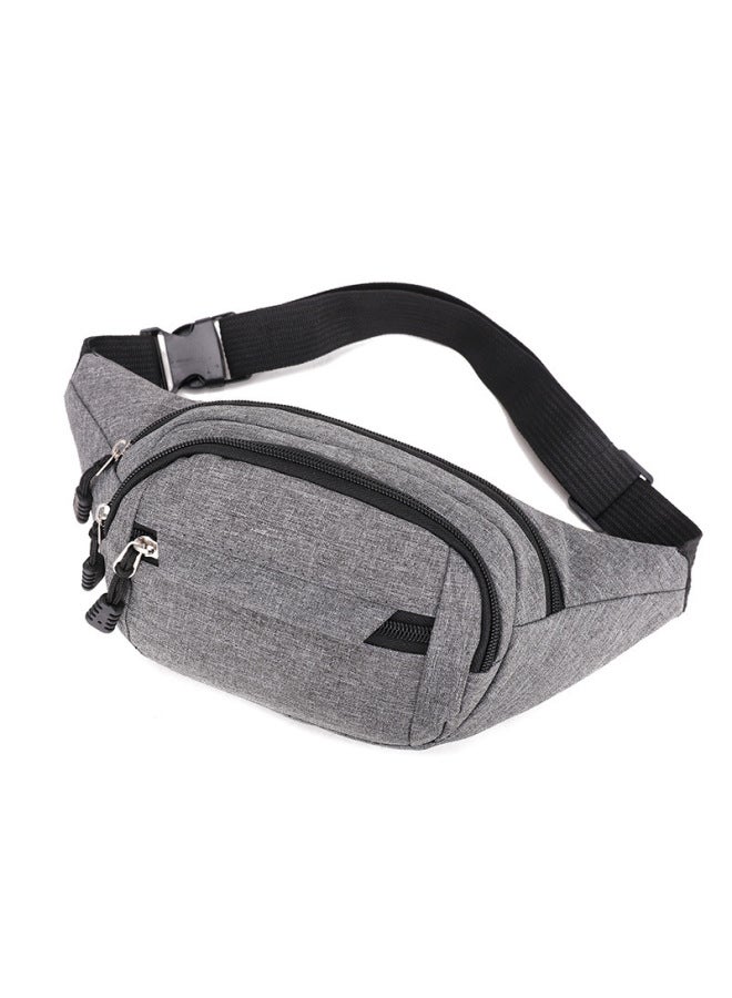 Generic Waist Bag Men's And Women's Multi-functional Large Capacity Cash Register Business Bag Wear-resistant Outdoor Sports Mobile Phone Wallet Wallet Waist Bag-Color:Red  - Image 2