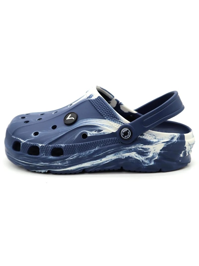 SVAAR Men's Marble Effect Classic Clogs || Sandals with Adjustable Back Strap for Men - Image 4