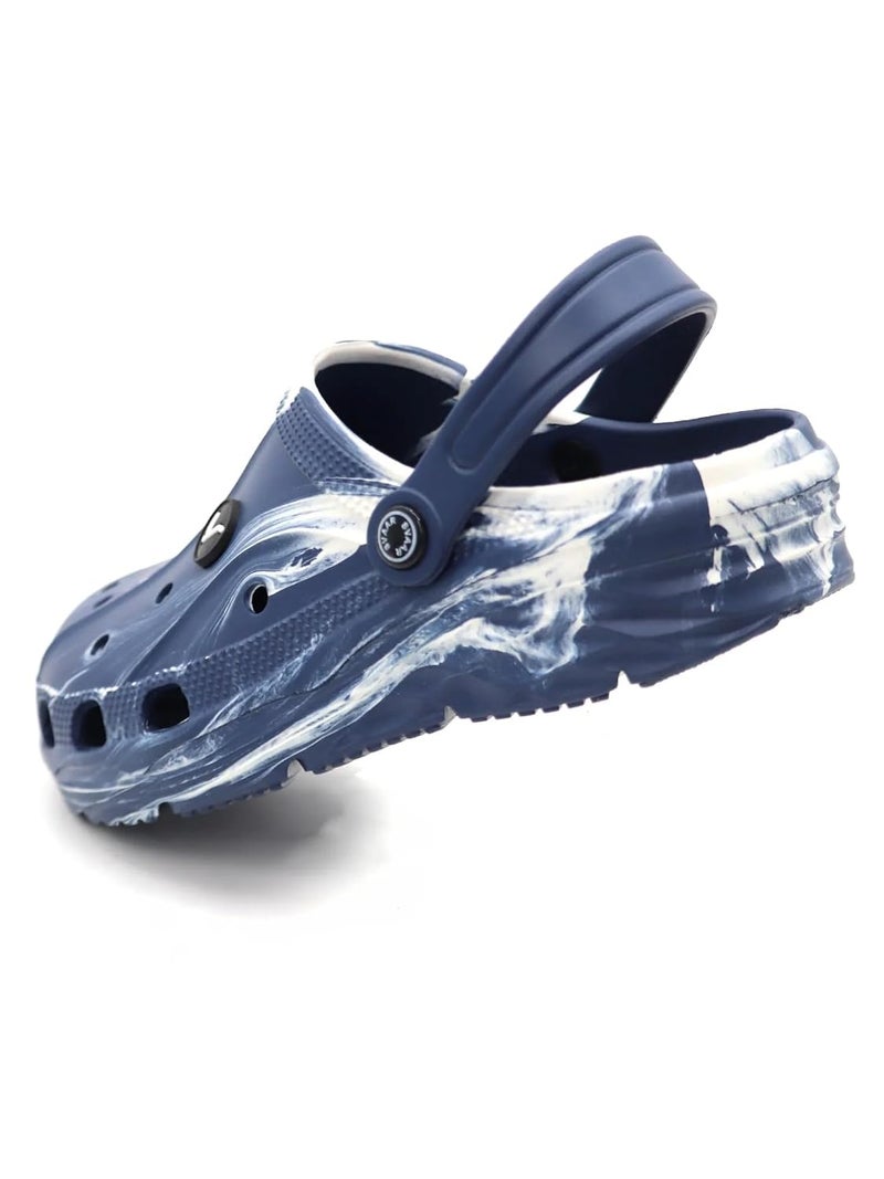 SVAAR Men's Marble Effect Classic Clogs || Sandals with Adjustable Back Strap for Men - Image 1