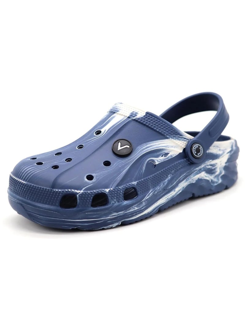 SVAAR Men's Marble Effect Classic Clogs || Sandals with Adjustable Back Strap for Men - Image 3