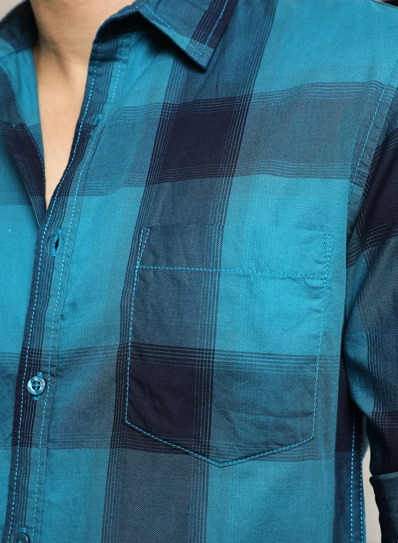 HIGH STAR Multicolor Regular Fit Checked Casual Shirt for Men, 100% Cotton