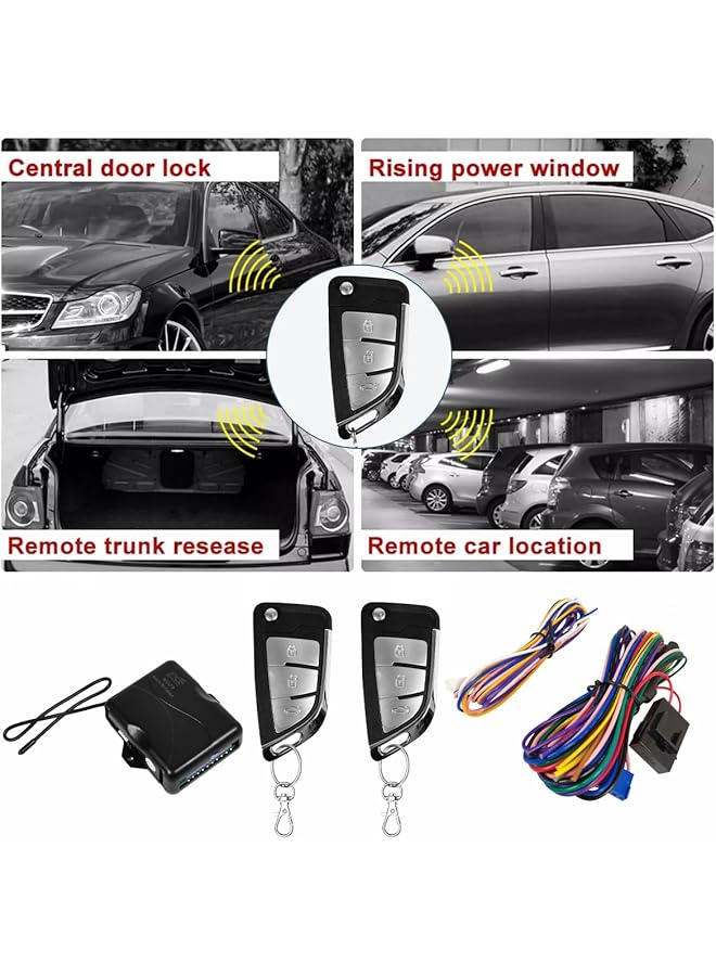 3Xr Car Keyless Entry System M1229, Car Central Power Door Lock With 4 on Remote Control Transmitter, Electrical Anti-Theft Installations For Vehicles - Image 5