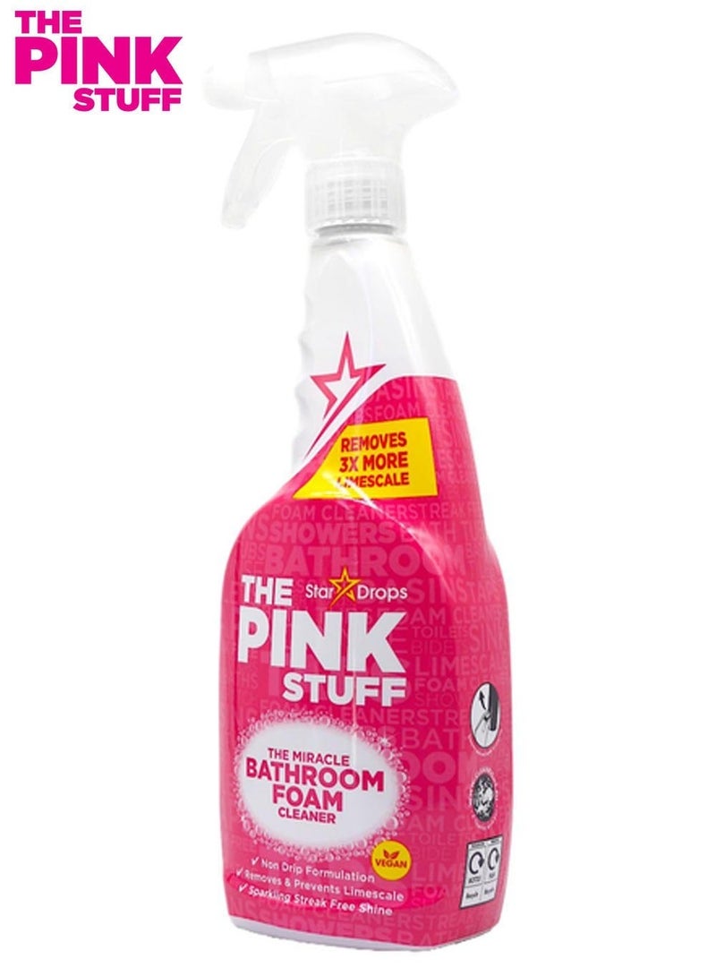 The Pink Stuff Miracle Bathroom Foam Cleaner – Plant-Based Power for a Sparkling Shine (750ml) - Image 3