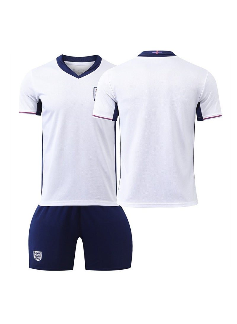 This football jersey includes a 2-piece set of top, pants,  the fabric is comfortable, breathable and elastic, making it a jersey suitable for both adults and children to go out for sports