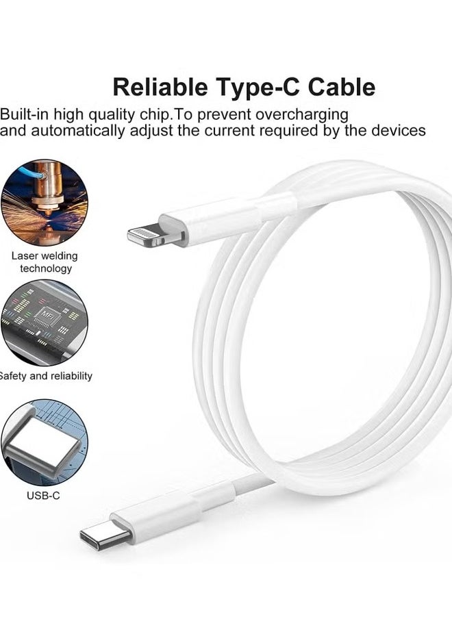 Haidue - iPhone 20W Fast Charger | USB C Wall Fast Charger with 1m USB C to Lightning Cable Compatible with iPhone 13/13 Pro/13 Pro Max/13/12/SE2020/11/XR/XS Max/X/iPad - Image 1