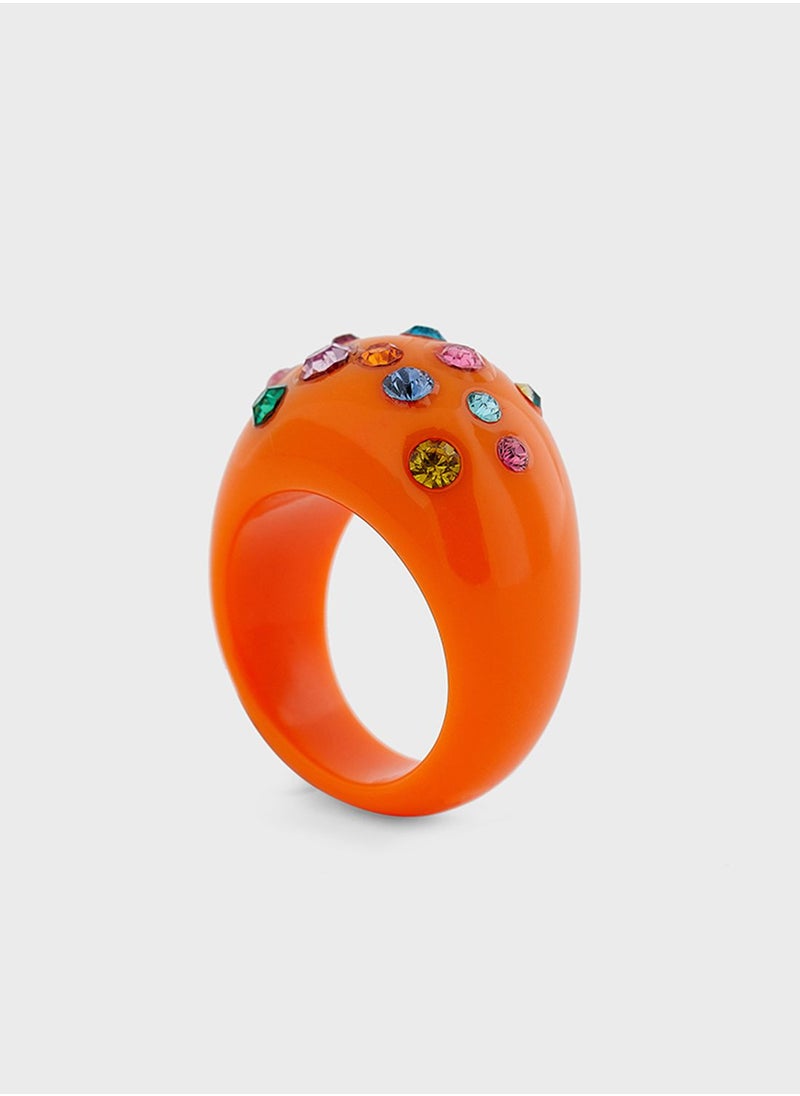 Ginger - Funky Acrylic Stone Ring - Image 1