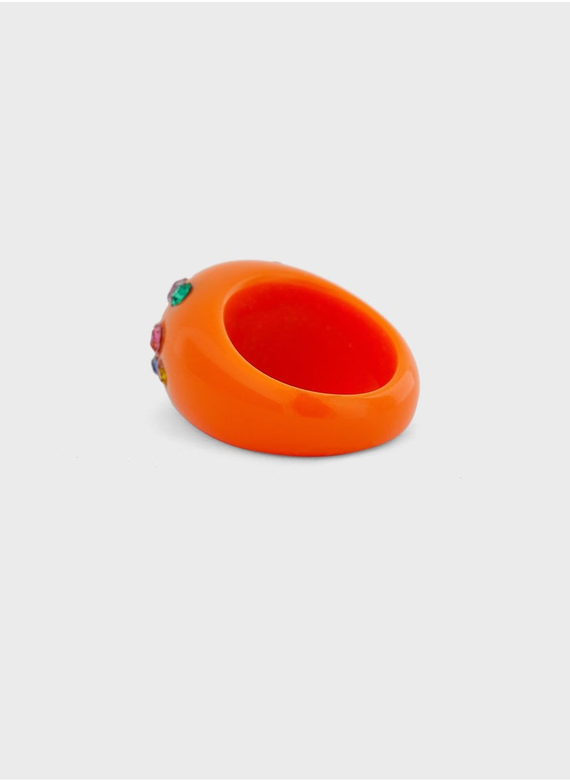 Ginger - Funky Acrylic Stone Ring - Image 1