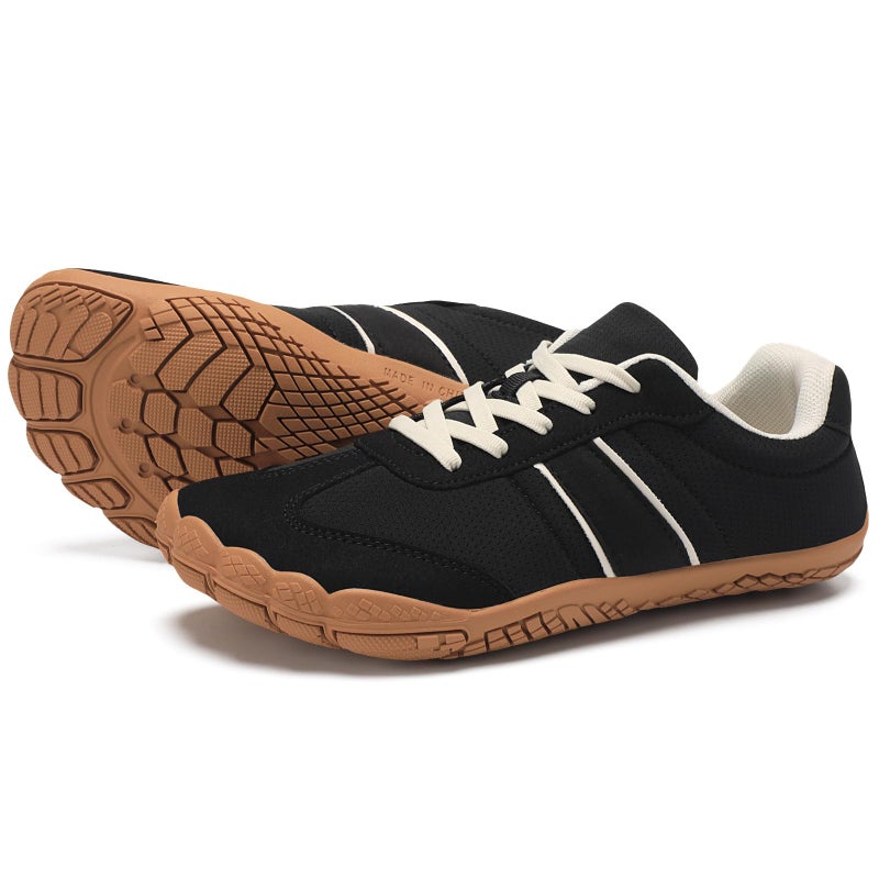 Grand Attack Barefoot Shoes Women,Wide Toe Box Minimalist Zero Drop Walking Shoes Lightweight Cross Training Trail Running Wrestling Weightlifting Fitness Barefoot Gym Sneakers Blackk Size 9 - Image 1
