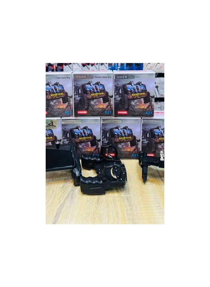 null - RETRACK K21 PUBG Mobile Game Pad Handle Joystick L1 R1 Button - Black - Image 1
