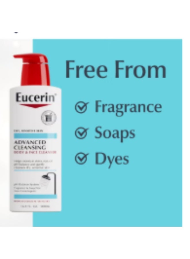 Eucerin Advanced Cleansing Body And Face Cleanser 16.9Fluid Ounce - Image 1