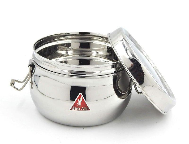 JEE ALTO Food Pack Lunch Box with Steel Separator Cup and Locking Clip Cup 400 ml Bottom Cup 600 ml - Image 4