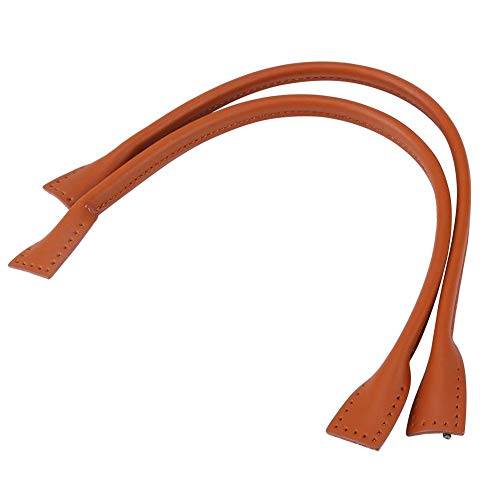 Walfront Leather Purse Handles Genuine Leather Bag Straps for DIY Hand Accessories with Thread Black and Brown Optional(Brown) - Image 5