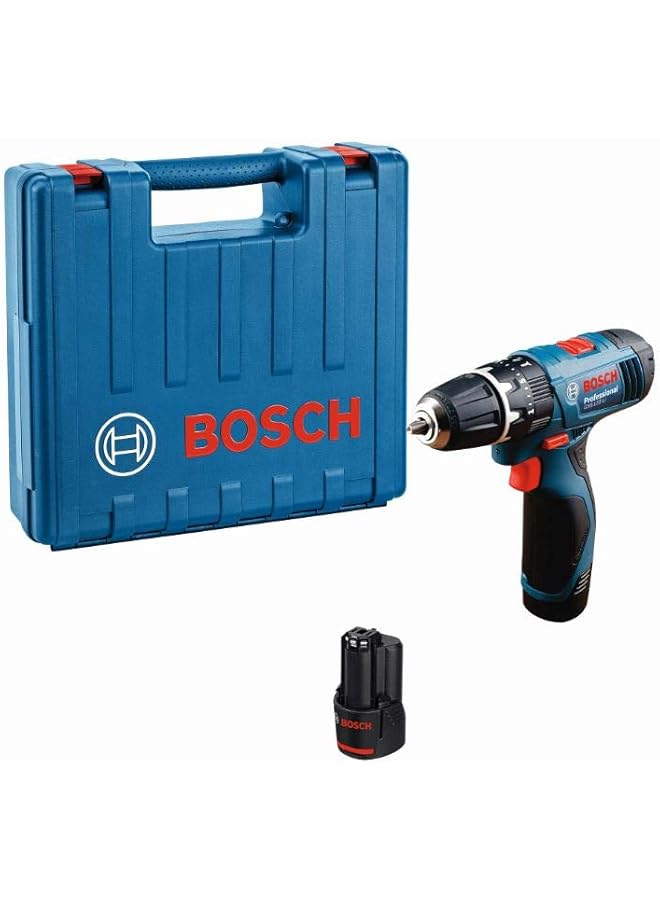 BOSCH Li Professional 12V 06019F3070 Blue 2 X 1.5 Ah Batteries With Charger And Carry Case - Image 1
