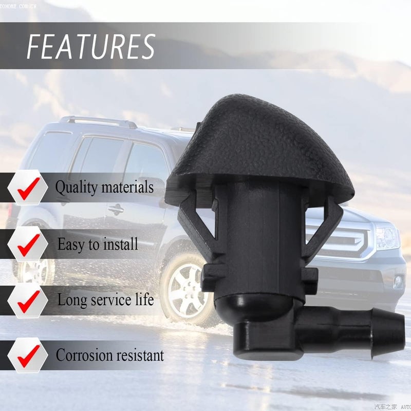 NFSpeeding Windshield Washer Nozzles Kit for Honda Pilot 2009-2015 - Image 4