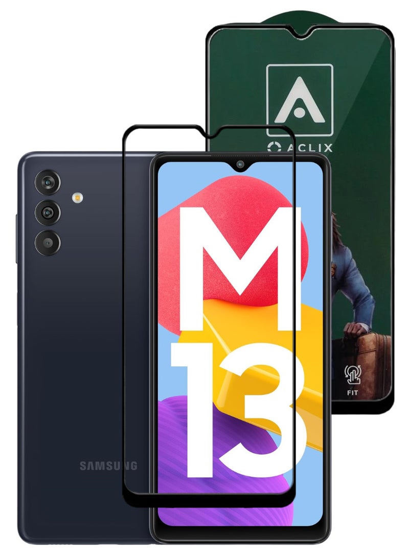 ACLIX Antistatic ESD Dustproof Premium Quality High Definition Tempered Glass Screen Protector Designed For Samsung Galaxy M13 - Image 1