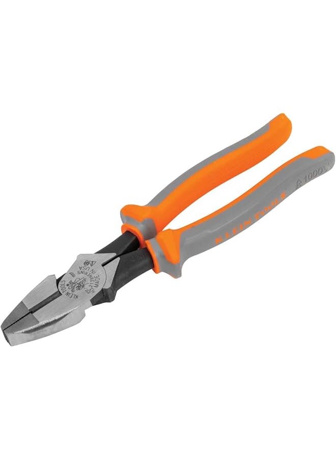 Klein Tools 2139Nerins 1000V Insulated Side Cutter Pliers High Leverage Design Induction Hardened Knives 9 Inch  - Image 1
