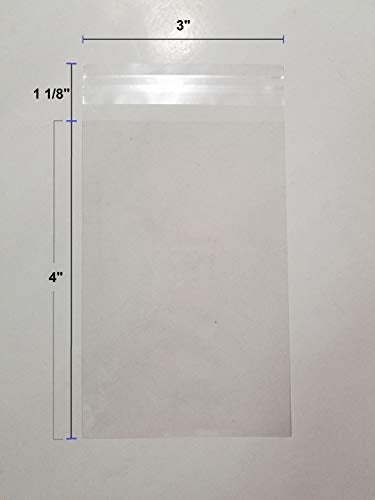 UNIQUEPACKING 100 Pcs 3x4 Crystal Clear Resealable Recloseable Cello/Cellophane Bags - Image 2