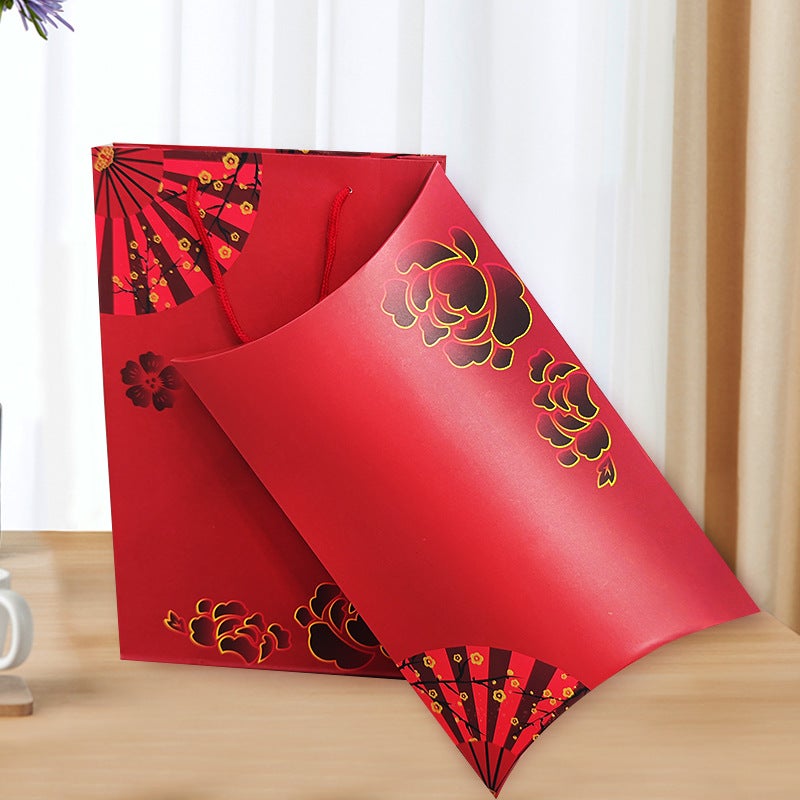 Silk Scarf Gift Box Holiday Gift Suit Scarf Scarf Hand Gift Box Fashion High-End Paper Bag Packaging Orange Box - Image 1
