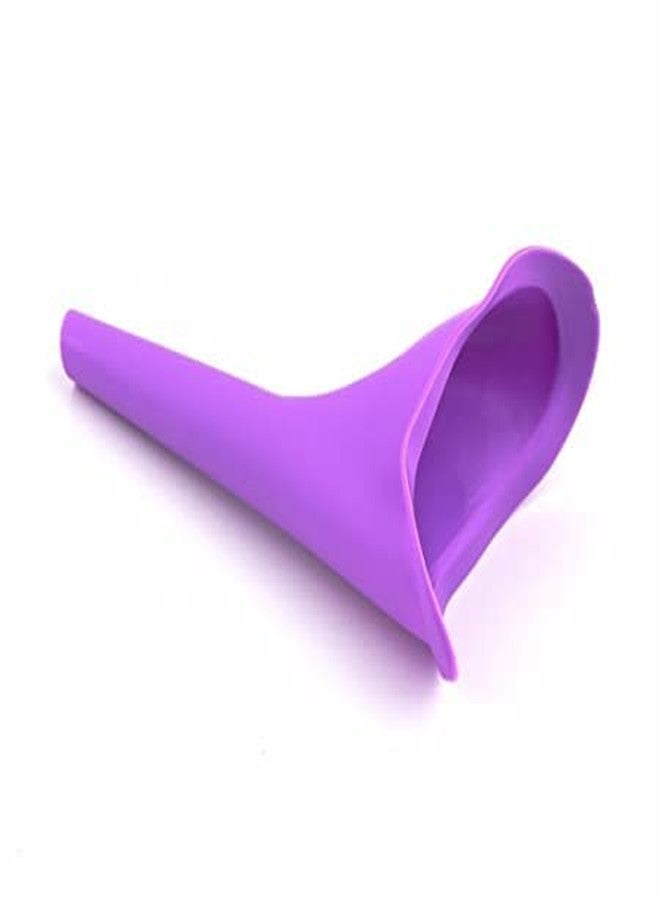 KARP Portable Soft Silicone Urinal Funnel Stand Up & Pee For Women (Purple) - Image 1