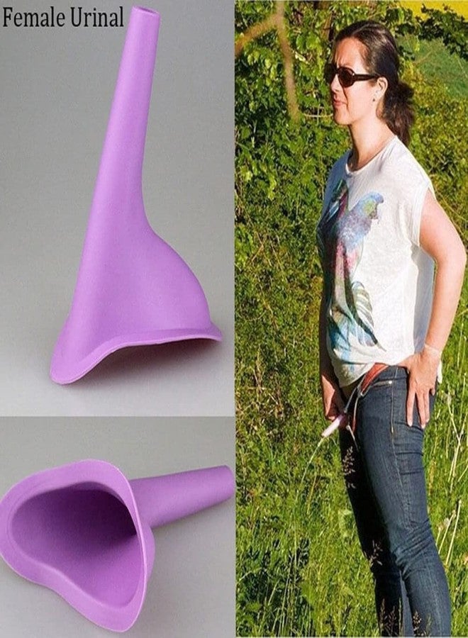 KARP Portable Soft Silicone Urinal Funnel Stand Up & Pee For Women (Purple) - Image 4