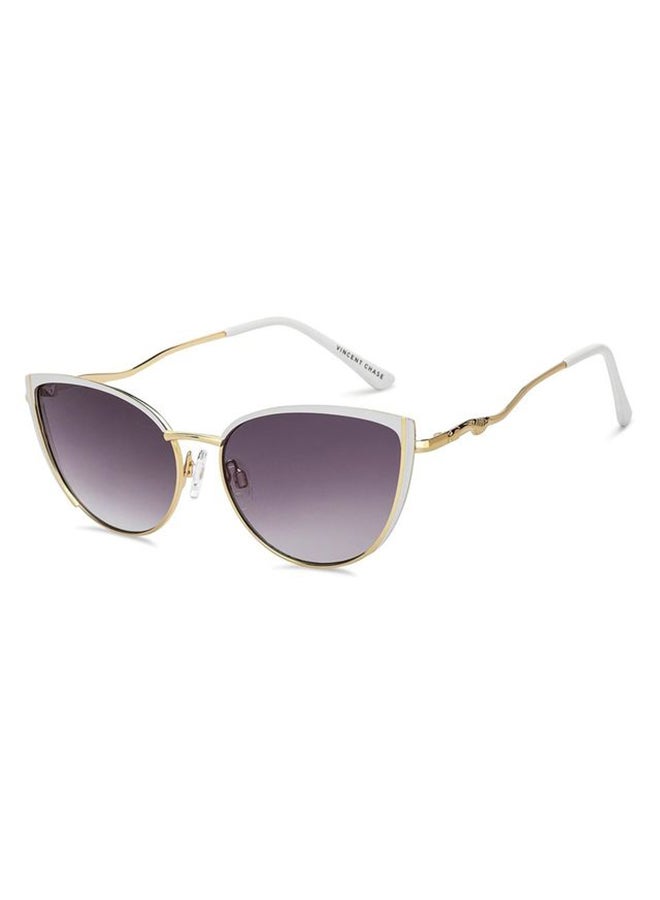 VINCENT CHASE Women Vincent Chase By Lenskart | Gold Pink Full Rim Cat Eye | Economic Range | Branded Latest and Stylish Sunglasses | 100% UV Protected | Women | Large | VC S15802 - Image 1