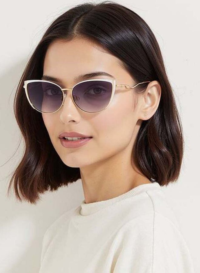 VINCENT CHASE Women Vincent Chase By Lenskart | Gold Pink Full Rim Cat Eye | Economic Range | Branded Latest and Stylish Sunglasses | 100% UV Protected | Women | Large | VC S15802 - Image 4