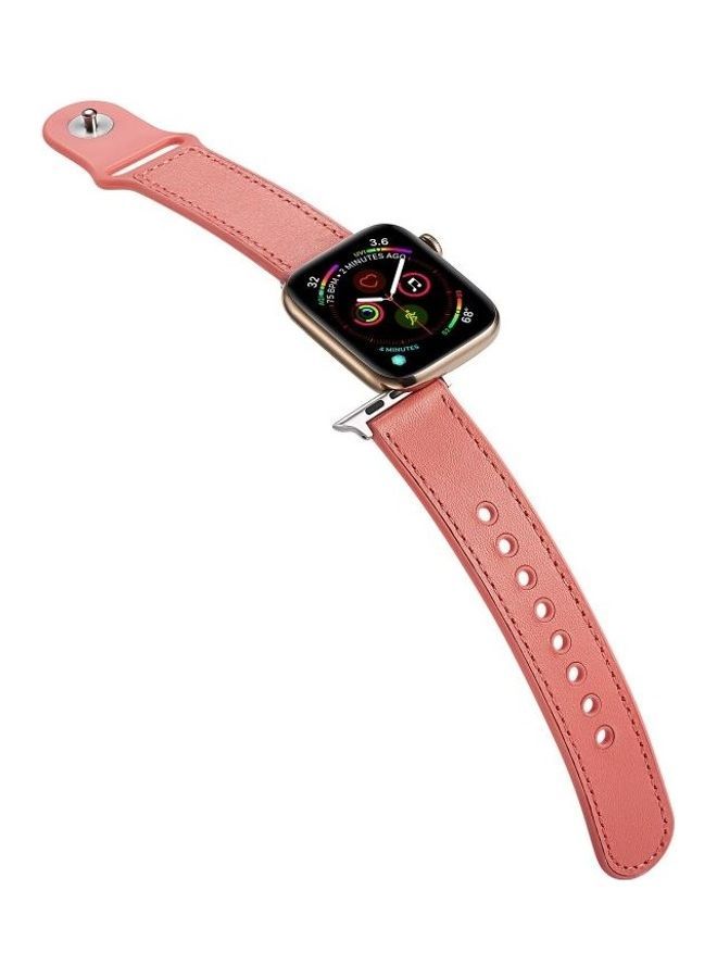 NIBEMINENT Watchband For Apple Watch Series 7 6 & SE 5 4 3 2 1 Pink - Image 4