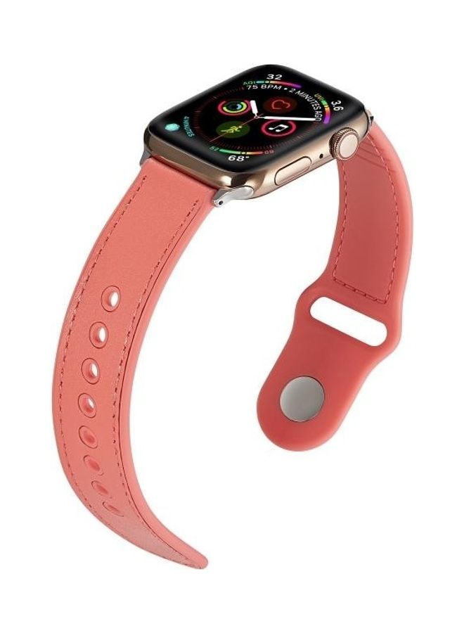 NIBEMINENT Watchband For Apple Watch Series 7 6 & SE 5 4 3 2 1 Pink - Image 5