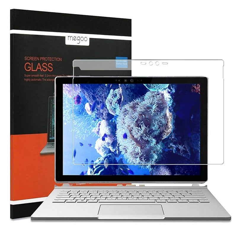 Megoo Screen Protector for Surface Book 2 13.5 inch, Tempered Glass/Easy installation/Scratch resistant, Compatible for Microsoft Surface Book 1/2 - Image 1
