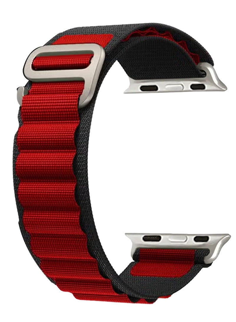 Alpine Loop Band For Apple Watch Band 38mm/40mm/41mm Nylon Woven Sport Strap Compatible with iWatch Series 7/SE/6/5/4/3/2/1 Adjustable Strap - Image 4