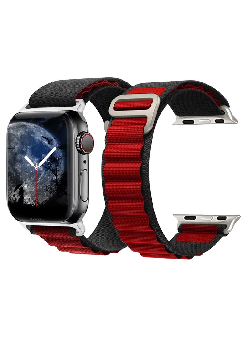 Alpine Loop Band For Apple Watch Band 38mm/40mm/41mm Nylon Woven Sport Strap Compatible with iWatch Series 7/SE/6/5/4/3/2/1 Adjustable Strap - Image 3