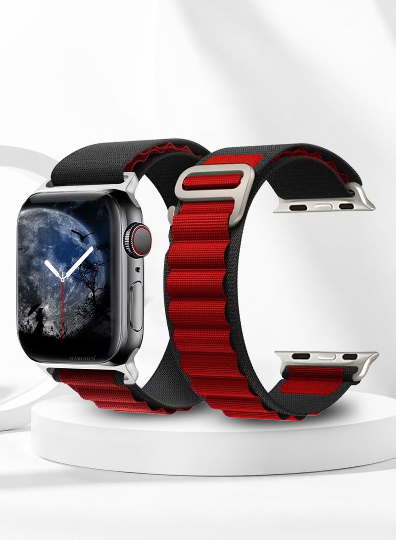 Alpine Loop Band For Apple Watch Band 38mm/40mm/41mm Nylon Woven Sport Strap Compatible with iWatch Series 7/SE/6/5/4/3/2/1 Adjustable Strap - Image 1