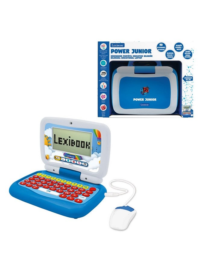 Lexibook, Power Junior, Bilingual Educational Laptop English/Spanish with 40 Activities Including a New Way to Learn How to Read and Count, JC398i2 - Image 1