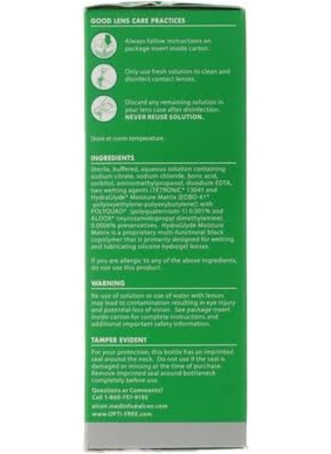 Opti-Free - Opti-Free Puremoist Multi-Purpose Disinfecting Solution with Lens Case, 10-Ounces, 10 FL Oz (Pack of 1) - Image 1