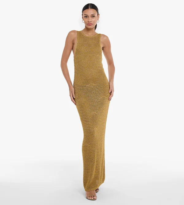 بي سي بي جي BCBG Cleopetra Maxi Dress Half Lined