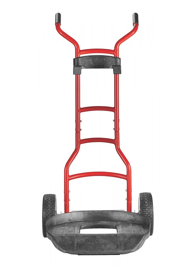 Rubbermaid Commercial Products Brute Construction and Landscape Dolly, 250-Pound Capacity, Red, Heavy Duty Dolly with Wheels