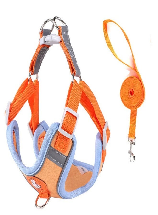 Orange Pet Safety Harness & Leash Kit – No-Pull Design, Comfortable Neck-Free Walking Experience - Image 1