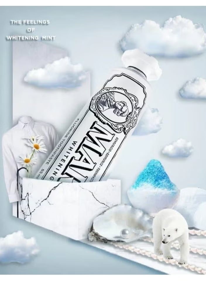 Marvis Whitening Mint Toothpaste 25ml – Strong Mint Flavor, Stain Removal, Fresh Breath, No Fluoride, Gentle on Enamel, Daily Oral Care, Made in Italy-Inspired Formula - Image 3