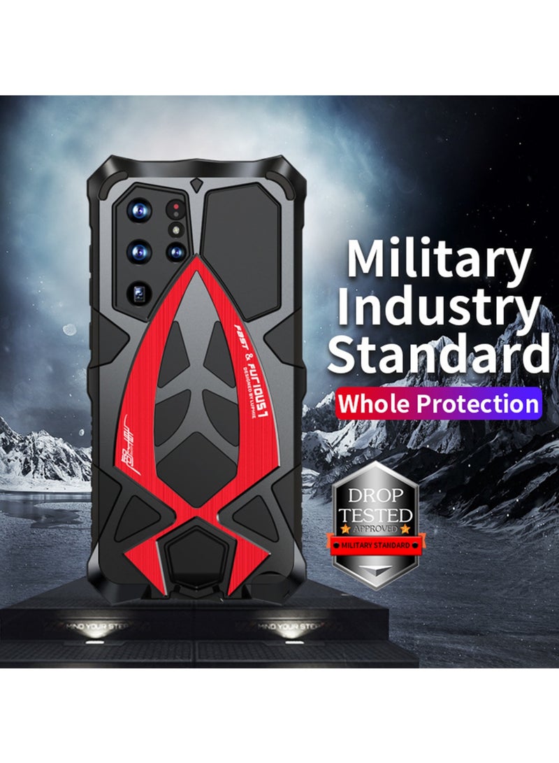 SYOSI Galaxy S22 Ultra Case Original Metal Rugged Heavy Duty The Inner Silicone 360 Full Body Protective Cover for Samsung Galaxy S22 Ultra 5G 6.8 inch Case 2022 - Image 3