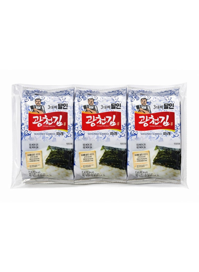kwangcheonkim Dosirak seasoned parae seaweed 4g * 3 - Image 1