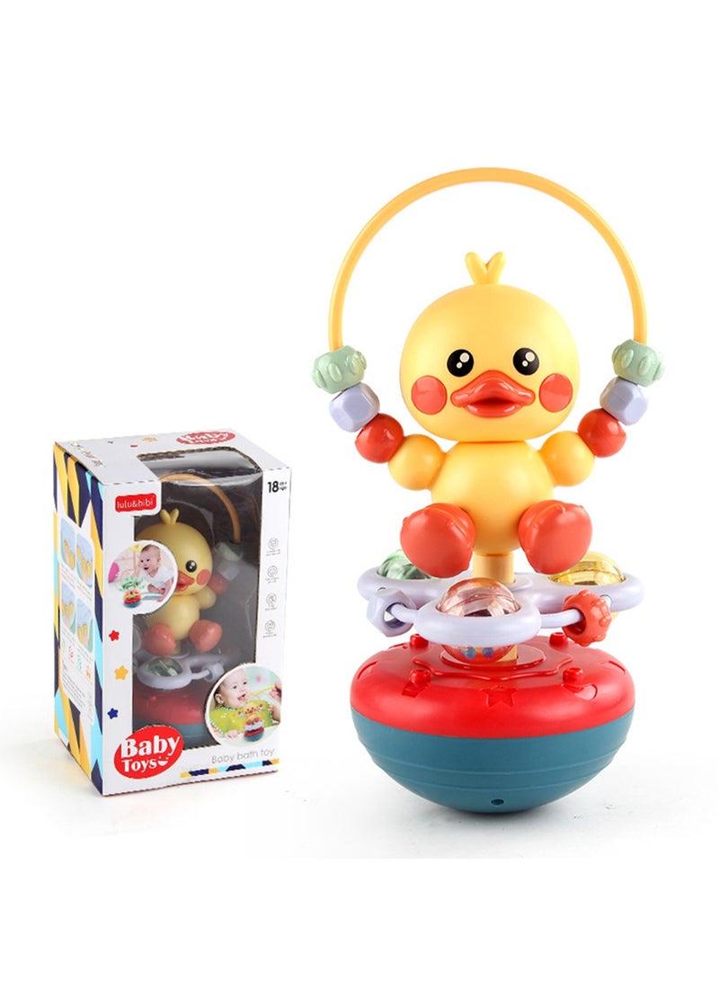 Infant And Toddler Multifunctional Rattle Tumbler Baby Can Chew And Grasp The Hand Grasp The Ball Molar Chewing Fun Baby Toy (Rocking Duck Tumbler) - Image 1