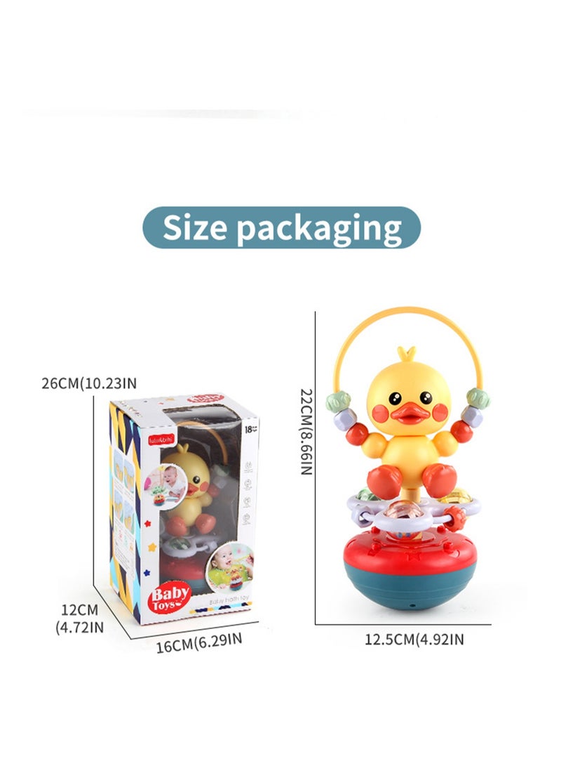 Infant And Toddler Multifunctional Rattle Tumbler Baby Can Chew And Grasp The Hand Grasp The Ball Molar Chewing Fun Baby Toy (Rocking Duck Tumbler) - Image 4