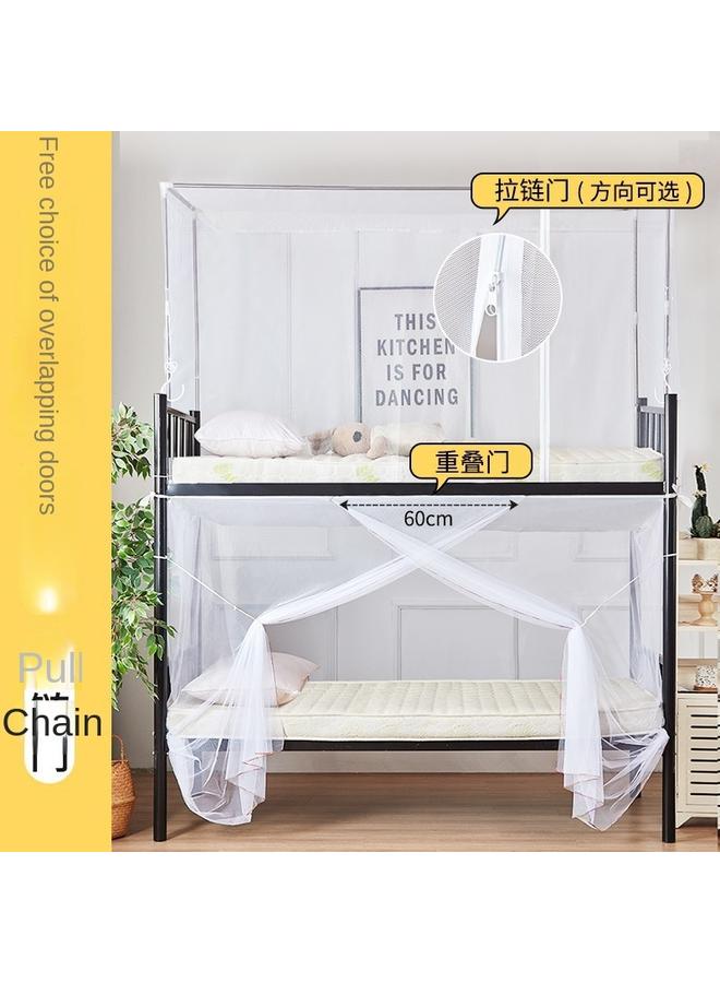 Bluejw T Encrypted Mosquito Net College Student Dormitory Single Bed Upper And Lower Bunk Summer Side End Door 90 Bed Zipper Bedroom - Image 3