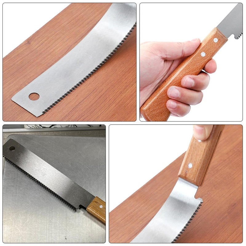 12 Inch Wooden Handle Fine Tooth Hand Saw For Woodworking DIY Precision Cutting - Image 5