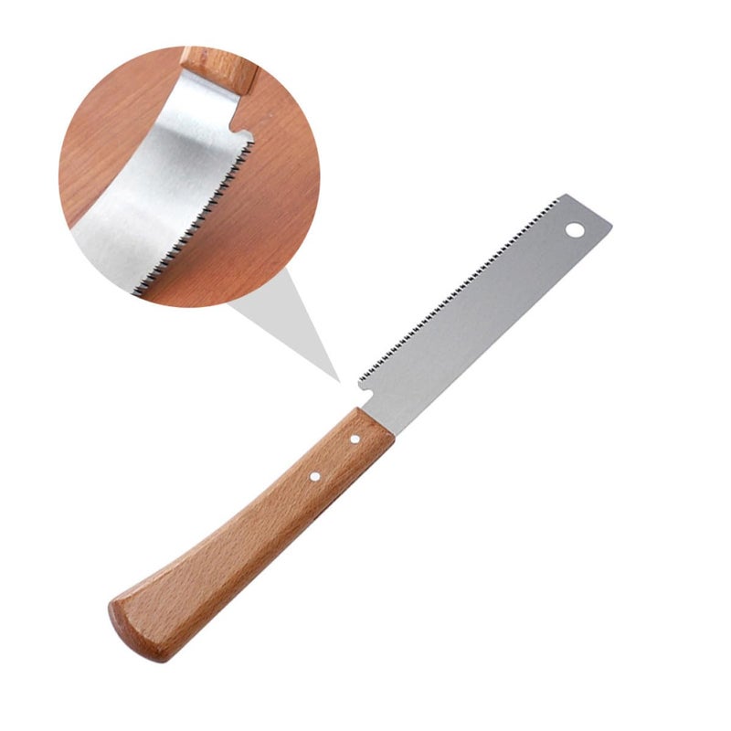 12 Inch Wooden Handle Fine Tooth Hand Saw For Woodworking DIY Precision Cutting - Image 2